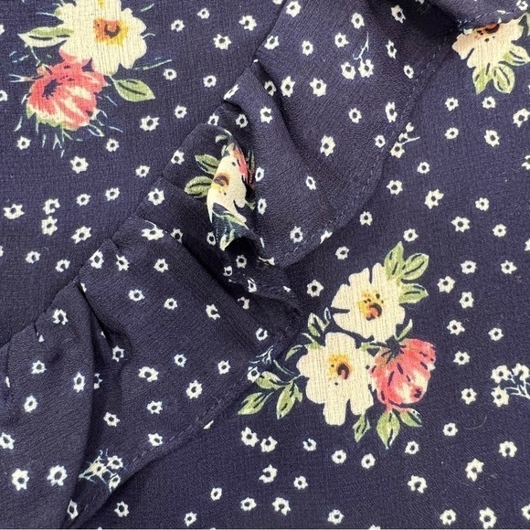 Angeleye London Blue Floral Ruffle Mini Dress 6 - Picture 8 of 11